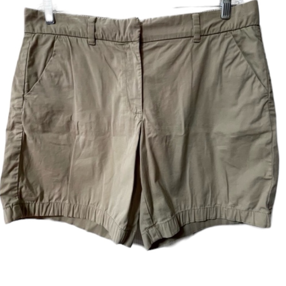 TOMMY HILFIGER Tan Shorts Elastic Leg Bands Size 12